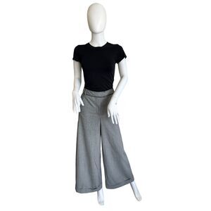 Zac Posen Wool Blend Wide Leg Gray Nailshead Pants size 4